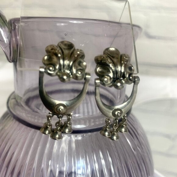 Vintage Silver Dangle Earrings - Picture 1 of 6
